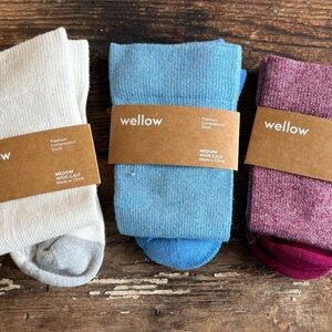 3 Pair Wellow Wide Calf Socks - Bamboo Compression Socks